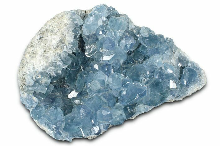 Sparkling Celestine (Celestite) Geode Section - Madagascar #364709